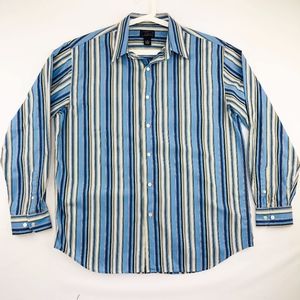 Cezani Mens XL Striped Long Sleeve Shirt